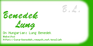 benedek lung business card